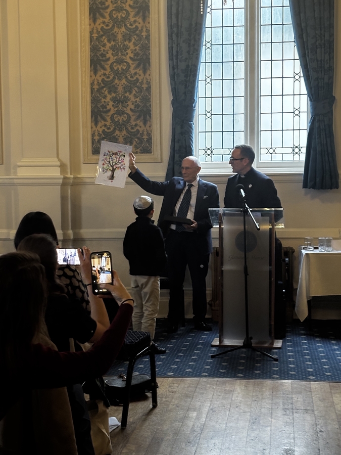 Peter Laszlo Lantos, BEM, FMedSci and Revd Joe Moffatt, Vicar All Saints Kingston